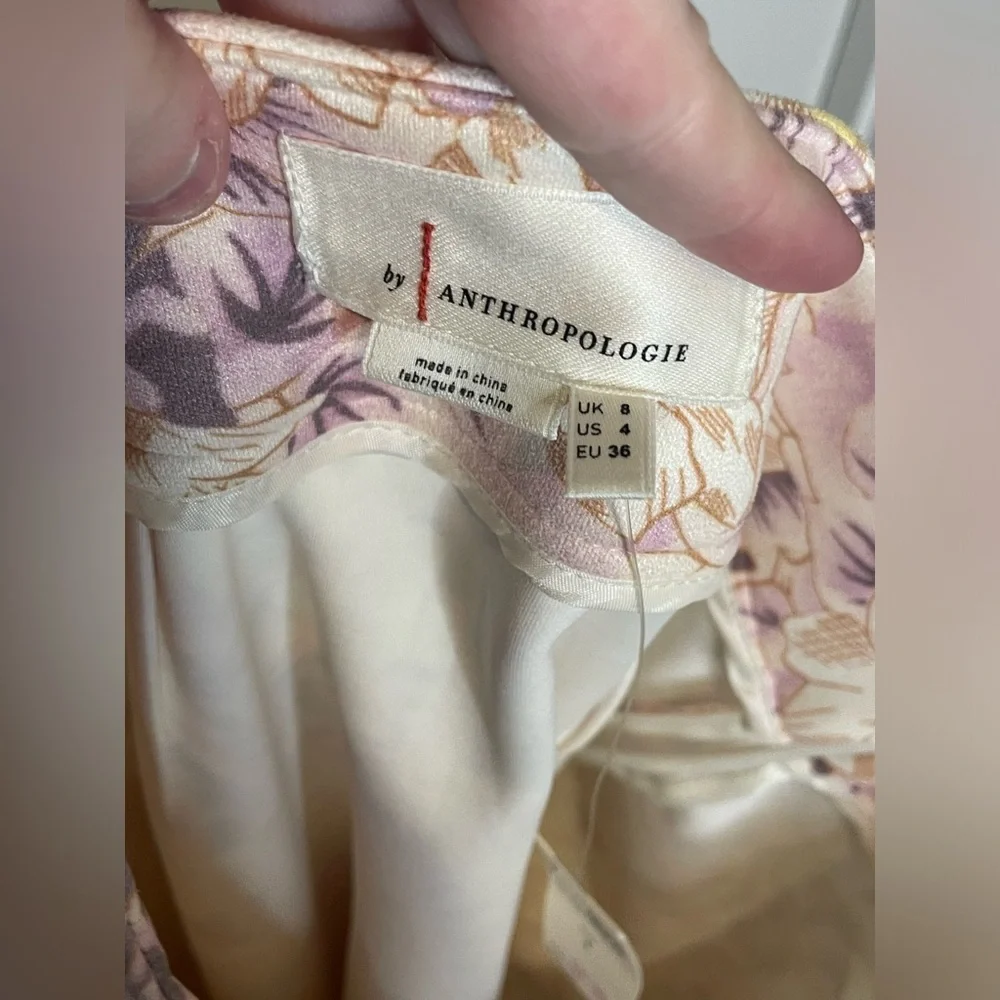 NWT Anthropologie Skye Ruffled Floral Skirt Size 4